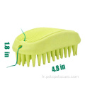 Fournitures d'outils de toilettage pour animaux de compagnie en silicone Brosse de toilettage